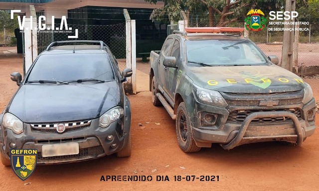 Gefron recupera Fiat Strada no domingo em Pontes e Lacerda, suspeito  preso