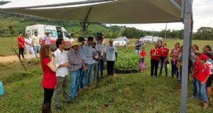 Estudantes realizam plantio de duas mil mudas para   recuperar matas ciliares na comarca de Rio Bran