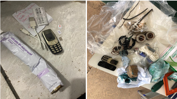 Em Cceres, Operao de revista retira dois celulares e objetos ilcitos da Cadeia Pblica