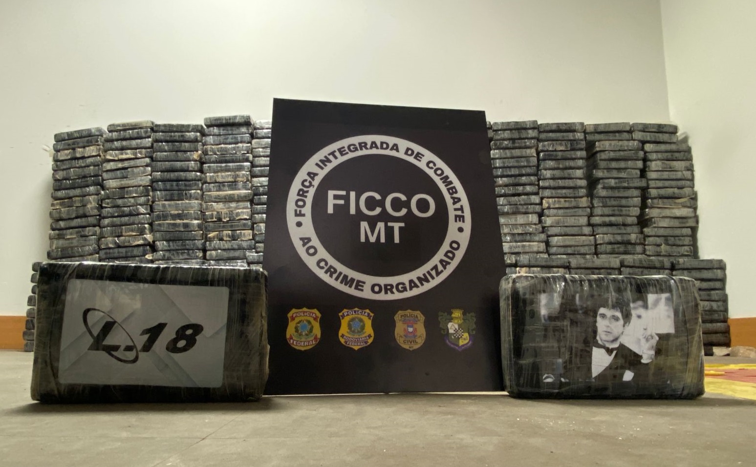 Fora integrada contra crime organizado apreende uma tonelada de cocana no norte de Mato Grosso