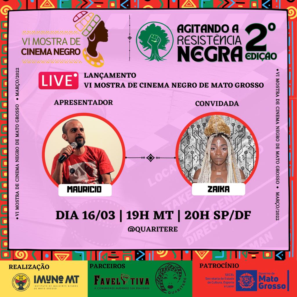 6 Mostra de Cinema Negro de Mato Grosso comea nesta quarta-feira,16