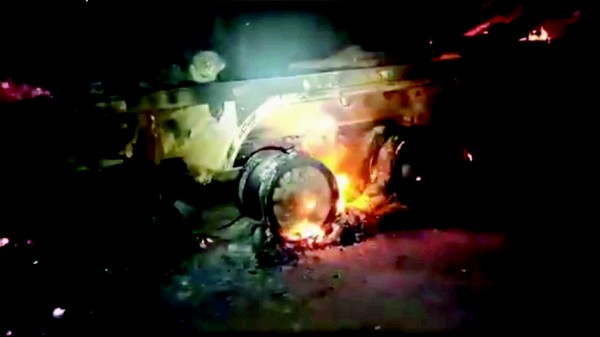 Policial do Gefron salva motorista  que dormia no caminho em fogo