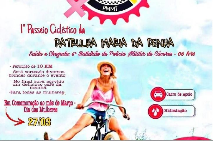 Patrulha Maria da Penha realiza Passeio Ciclstico neste domingo